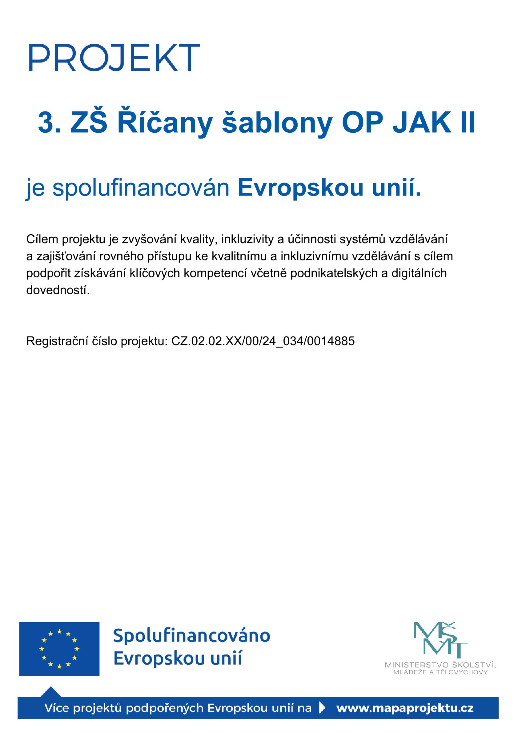 Říčany 3.ZŠ plakát